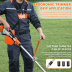 Weed Eater Ergonomic Back Saver Handle Extension for Stihl Husqvarna Echo Troy Bilt Ryobi String Trimmer (Orange)