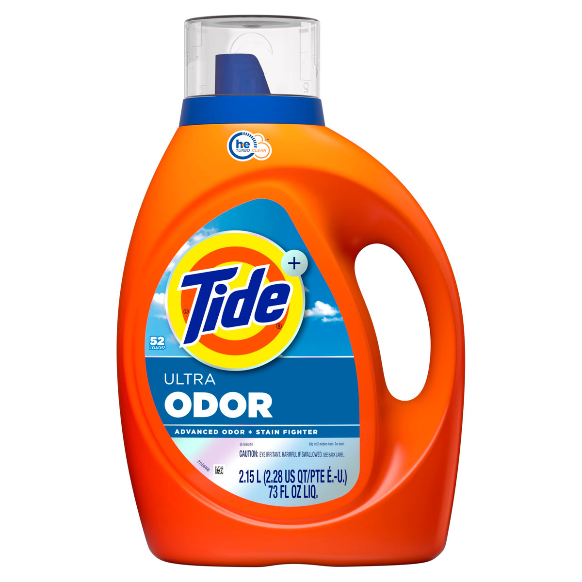 Tide Ultra Odor Defense Plus Oxi Liquid Laundry Detergent, 73 fl oz, 52 Loads, Advanced Odor and Stain Fighting Laundry Detergent Liquid