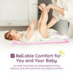 Reli. Disposable Changing Pads for Baby (110 Pack) | 13" x 18" Pink Disposable Diaper Changing Pad Liners | Super Absorbent, Leak-Proof | Waterproof, Quick Dry Underpads