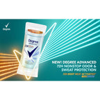Degree Advanced Antiperspirant Deodorant 4 count 72-Hour Sweat & Odor Protection Shower Clean Antiperspirant for Women with MotionSense Technology 2.6 oz | For active days, Helps stay fresh & confident, With MotionSense, Shower Clean scent