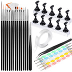 FANDAMEI Nail Art Tools, Nail Stuff, Nail Supplies, Nail Stand, Nail Brush | Nail Art Brushes, Nail Dotting Tool, Nail Stand For Press Ons, Nail Holder For Painting Nails, Nail Tools, Nail Design Tools