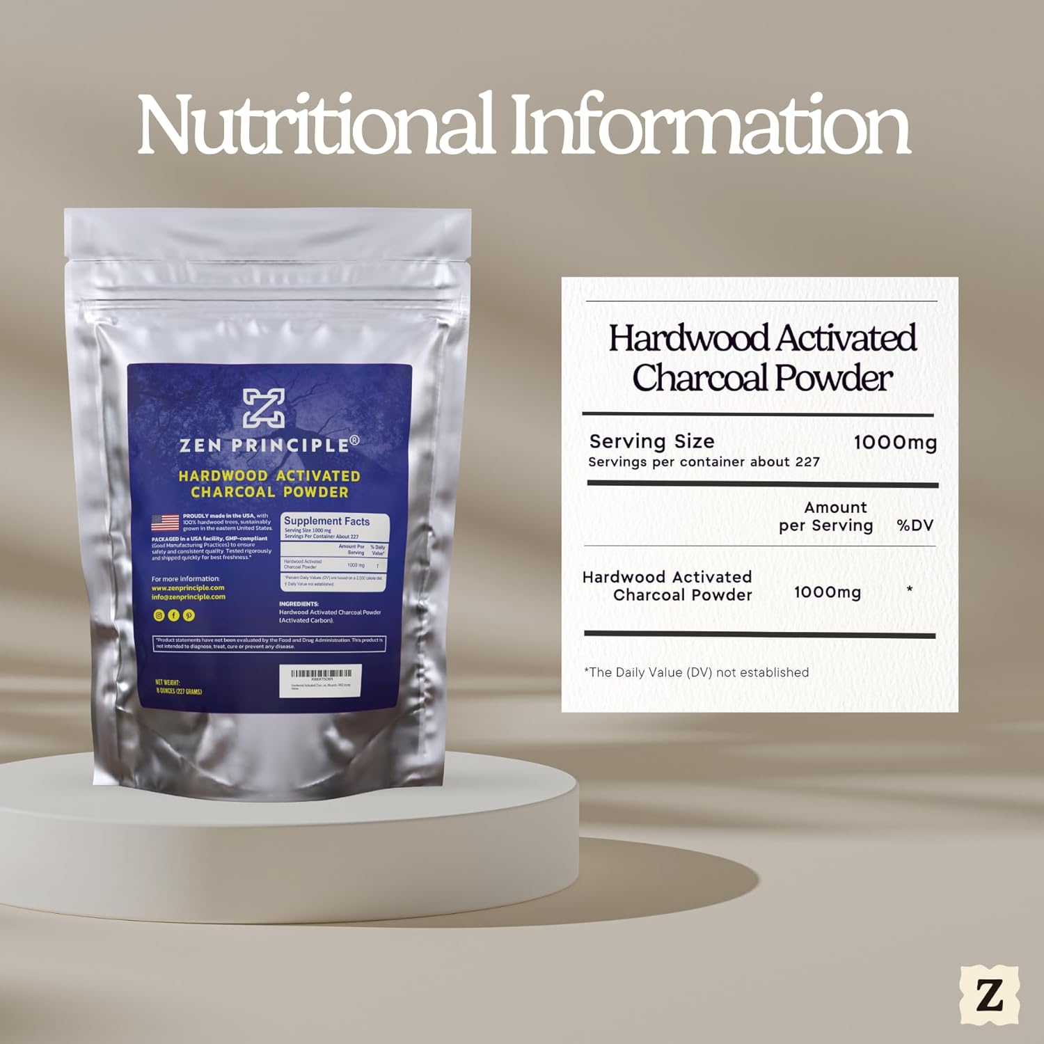 Buy now Zen Principle Hardwood Activated Charcoal Powder 100 Percent from USA Trees. All Natural. Whitens Teeth, Rejuvenates Skin and Hair, Supports Better Digestion, 8 oz. at indiglob india