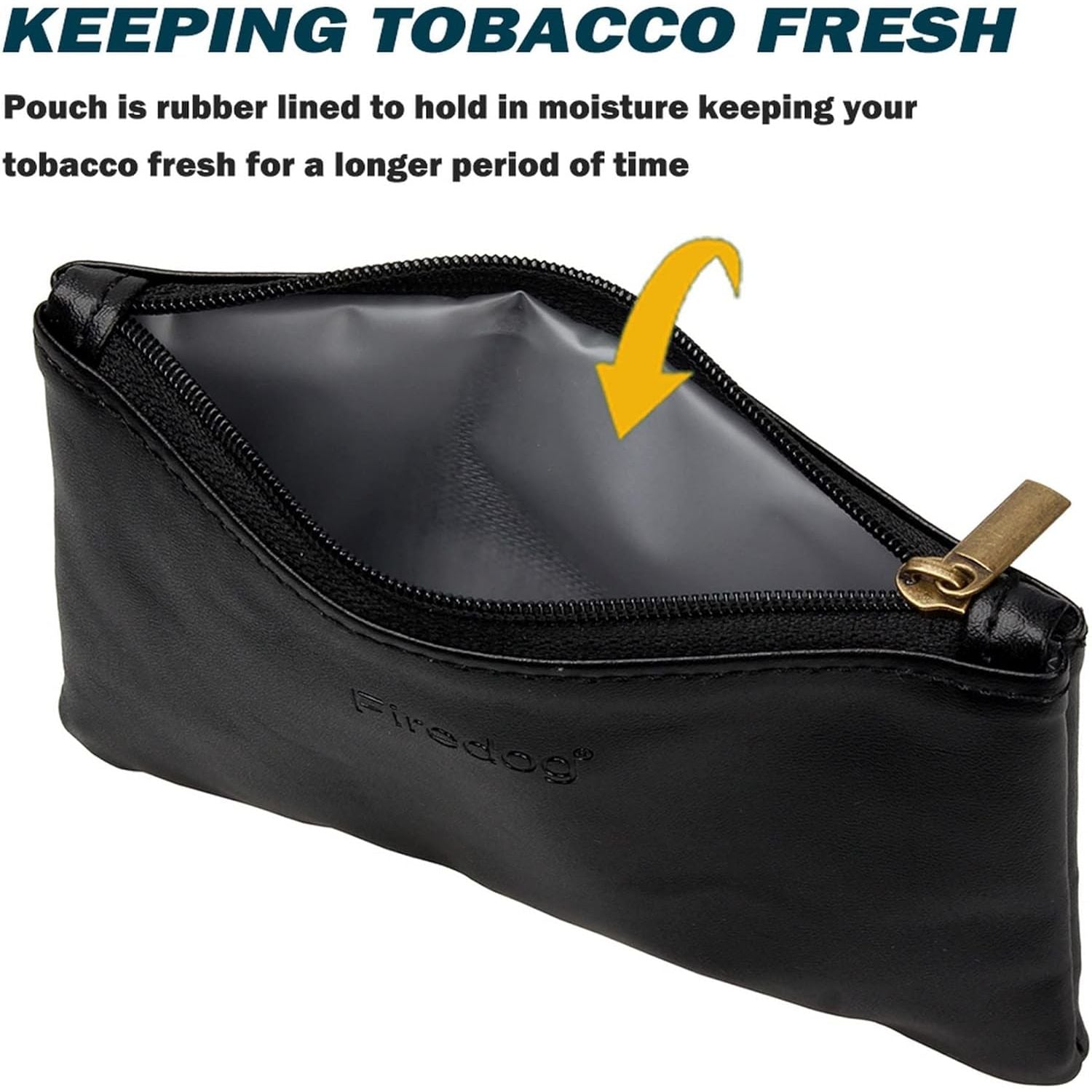 Buy now FIREDOG Tobacco Pouch Bag Pipe Case Rolling Storage Carrying Travel Vintage Holder Rollup Free Ciggerate Smoking Tobacco Pouch Leather Zipper Black Regular Size at indiglob india