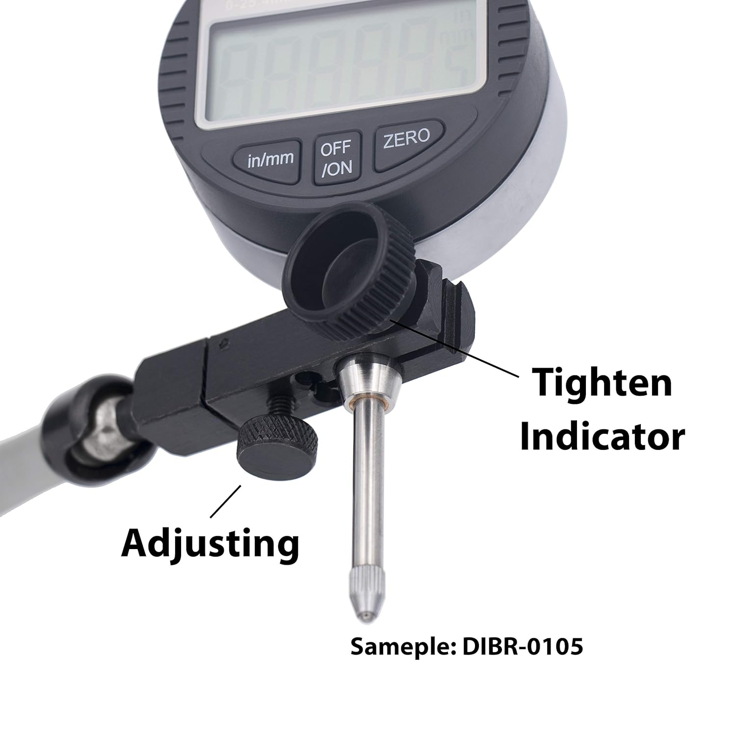 Buy now Clockwise Tools Digital Indicator with Magnetic Base Holder Stand, DIBR-0105 0-1 Inch/25.4mm, Inch/Metric Conversion, Auto Off at indiglob india