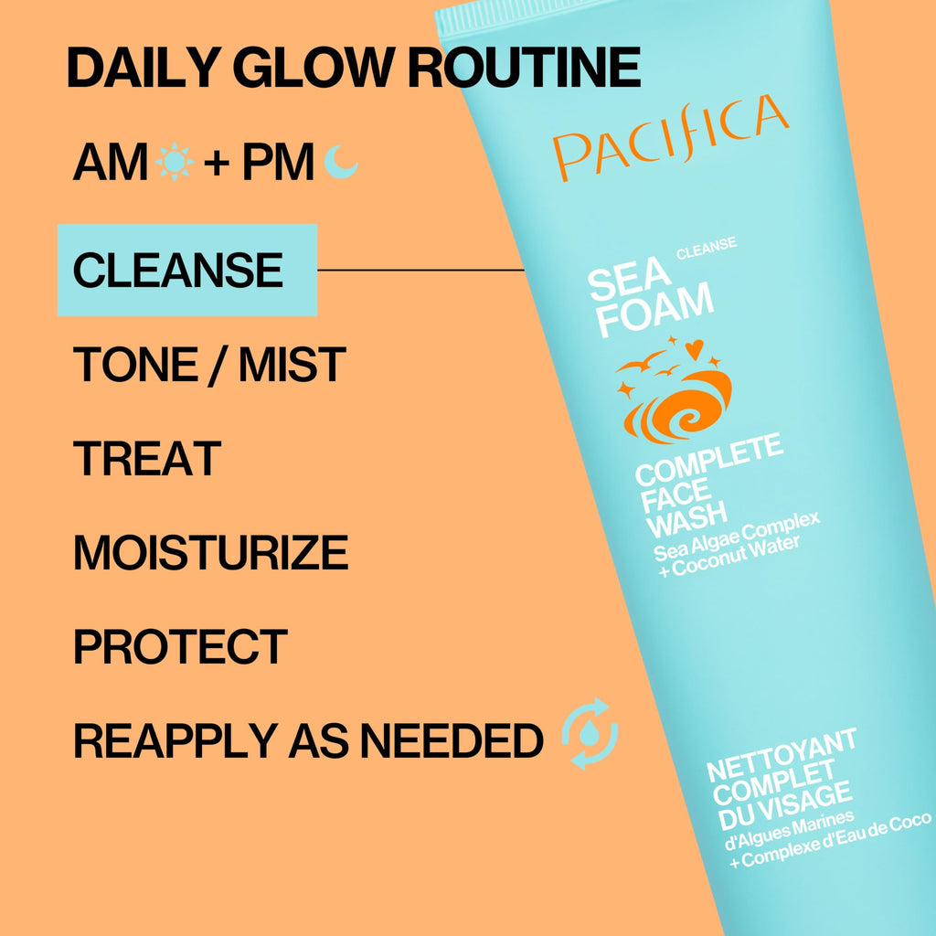 Buy now Pacifica Beauty Sea Foam Face Wash, Daily Gentle Foaming Cleanser, With Coconut Water + Sea Algae, Removes Makeup, For Combination and Oily Skin, Vegan & Cruelty Free at indiglob india