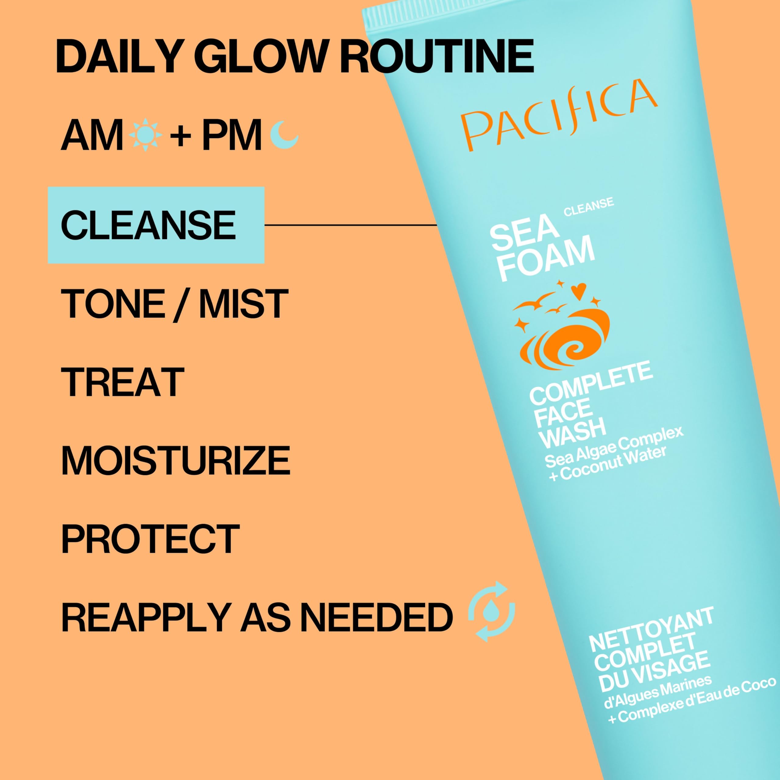 Buy now Pacifica Beauty Sea Foam Face Wash, Daily Gentle Foaming Cleanser, With Coconut Water + Sea Algae, Removes Makeup, For Combination and Oily Skin, Vegan & Cruelty Free at indiglob india