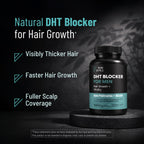 DHT Blocker for Men | Ultra Potent Hair Growth Formula | Saw Palmetto, Biotin, Pumpkin Seed, Herbal Extracts | Natural Hair Loss Supplements | Hair Regrowth Vitamins | Made in the USA | 90 Capsules