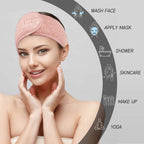 Buy now Whaline 4 Pack Spa Facial Headband Makeup Hair Wrap Adjustable Hair Band Soft Towel Head Band for Face Washing, Shower Sports Yoga (Pea Green, Pink, Beige, Light Gray) at indiglob india