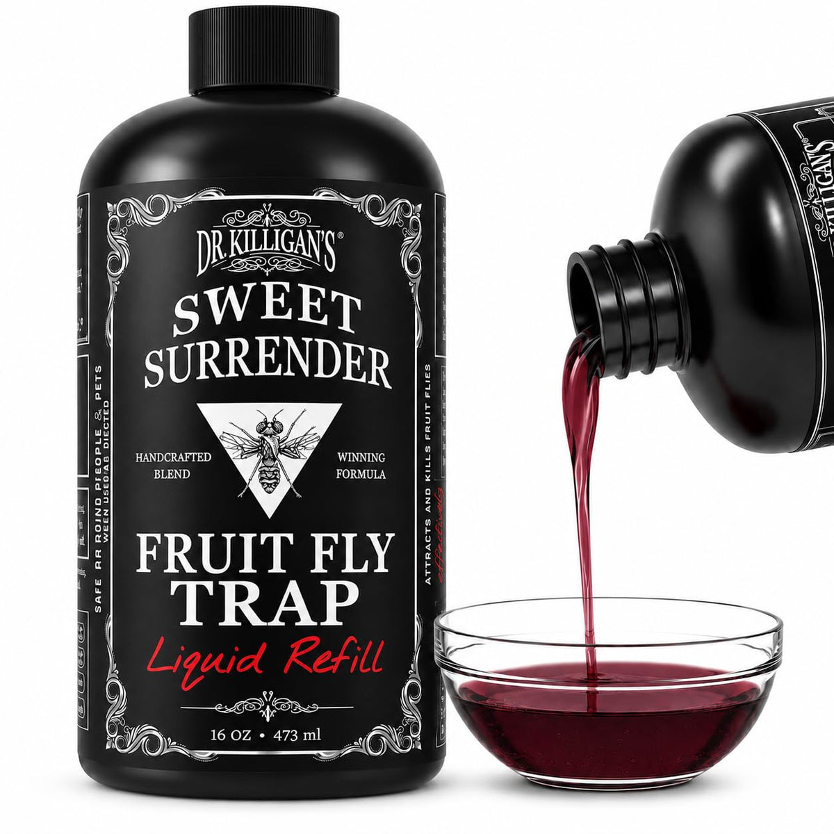 Dr. Killigan's Fruit Fly Trap Formula for Indoors, Field Tested Winner 16oz