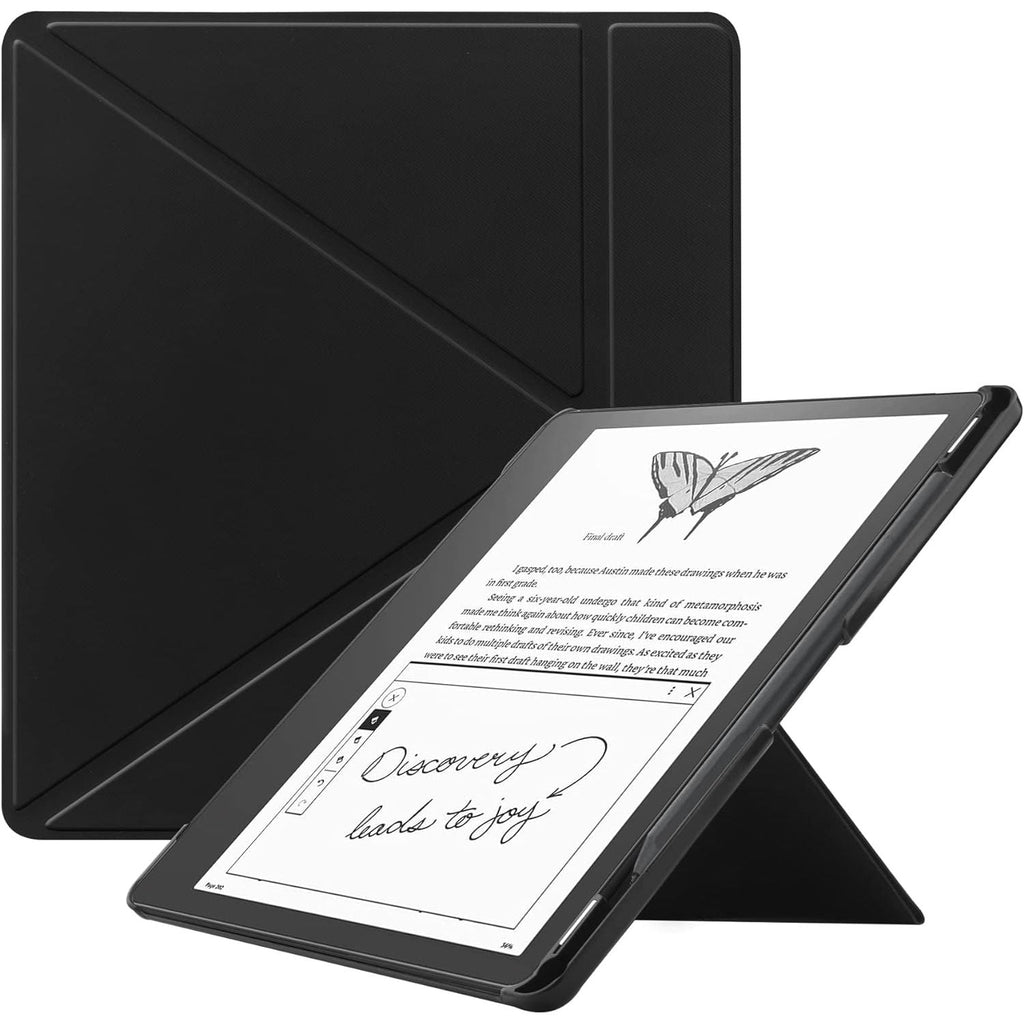 Buy now KuRoKo Slimshell Case for Kindle Scribe (2024/2022 Released), Premium Lightweight PU Leather Stand Cover with Auto Sleep/Wake for 10.2 inch Amazon Kindle Scribe 2024(1st Gen)/2022-Black Black at indiglob india