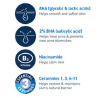 CeraVe Acne Control Gel, Salicylic & Glycolic Acid Face Treatment, 1.35oz | Niacinamide and Lactic Acid Formula Acts As A Face Exfoliator and Pore Minimizer For Face To Clear Stubborn Acne
