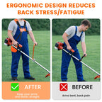 Weed Eater Ergonomic Back Saver Handle Extension for Stihl Husqvarna Echo Troy Bilt Ryobi String Trimmer (Orange)