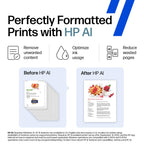HP OfficeJet Pro 8125e Wireless All-in-One Color Inkjet Printer, Print, scan, Copy, ADF, Duplex Printing Best-for-Home Office, 3 Month Instant Ink Trial Included, AI-Enabled (405T6A)