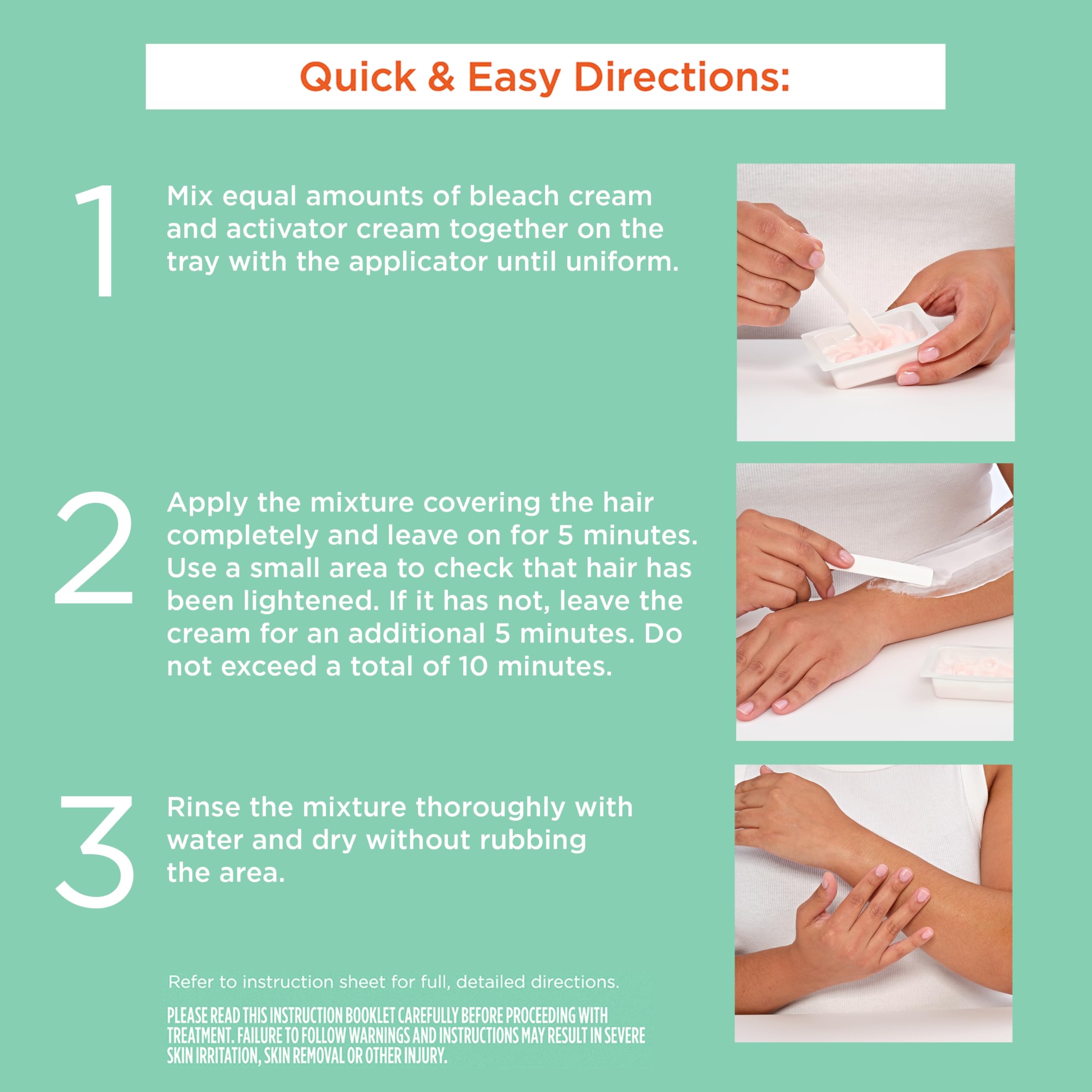 Sally Hansen Bleach Cream for Facial & Body Hair | Vegan Formula with Glycerin | All Skin Types
