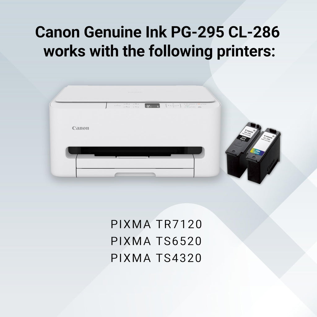 Canon PG-295XL/CL-286XL Genuine Ink Value Pack (2 Cartridges), Compatible with TR7120, TS6520, TS4320