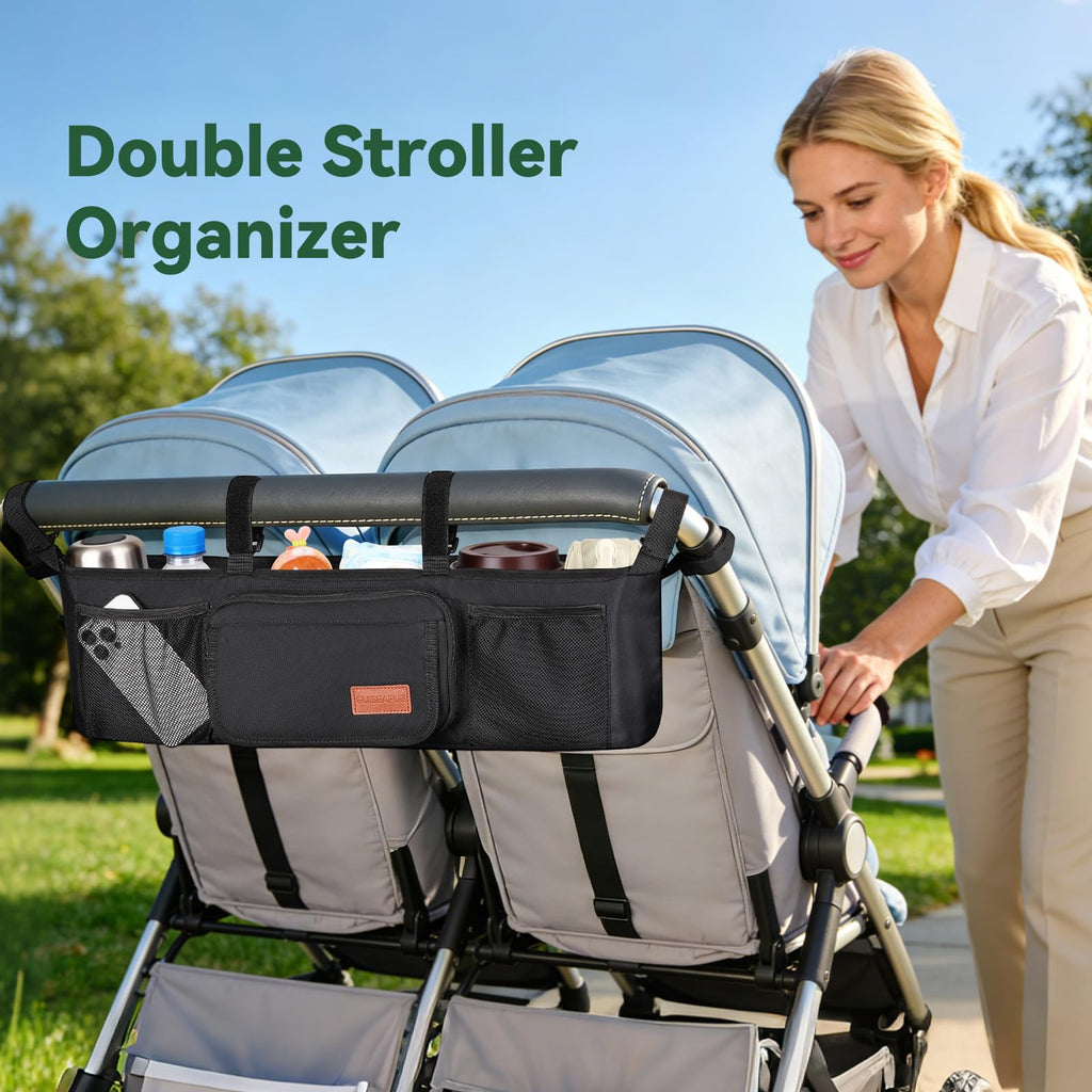 Double Stroller Organizer for Bob Duallie/Jeep Side by Side Double Stroller
