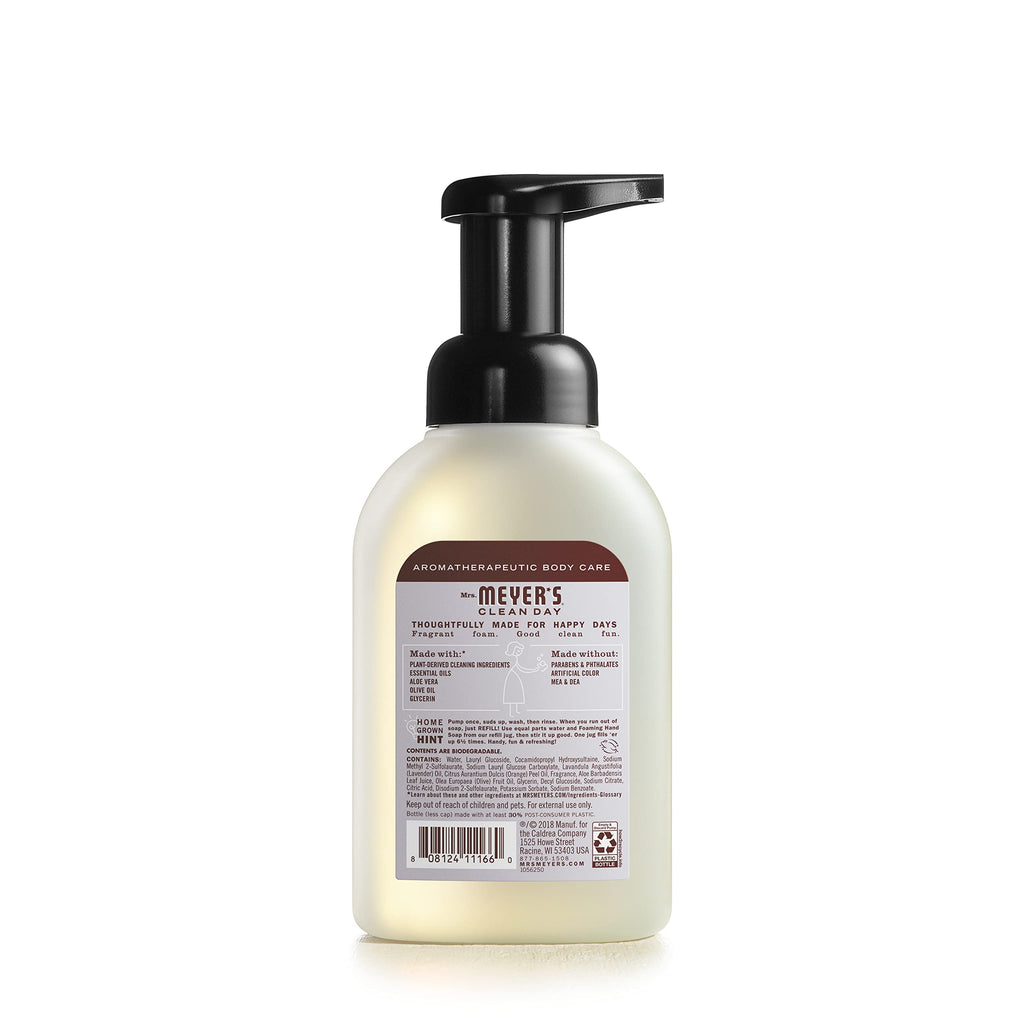 MRS. MEYER'S CLEAN DAY Foaming Hand Soap, Lavender Scent, 10 Ounce Bottle