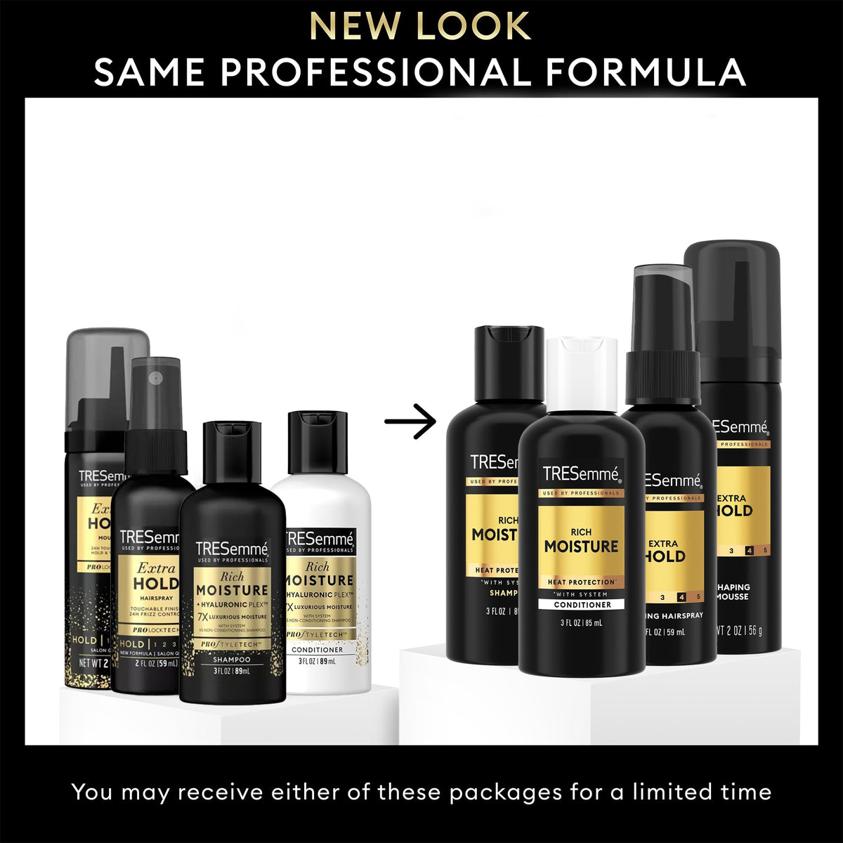 TRESemmé Travel Shampoo, Conditioner, Hairspray & Mousse Bundle