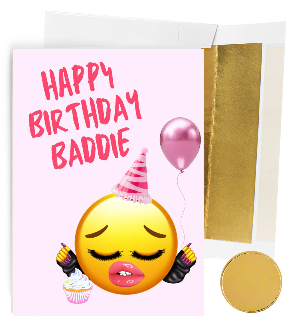 GIFTING GIGGLES Happy Birthday Card for Women - Best Friend, Sister, Mother, Daughter - Bday Card for her - BADDIE meme - 13th 16th 18th 21st 25th 30th 40th 50th