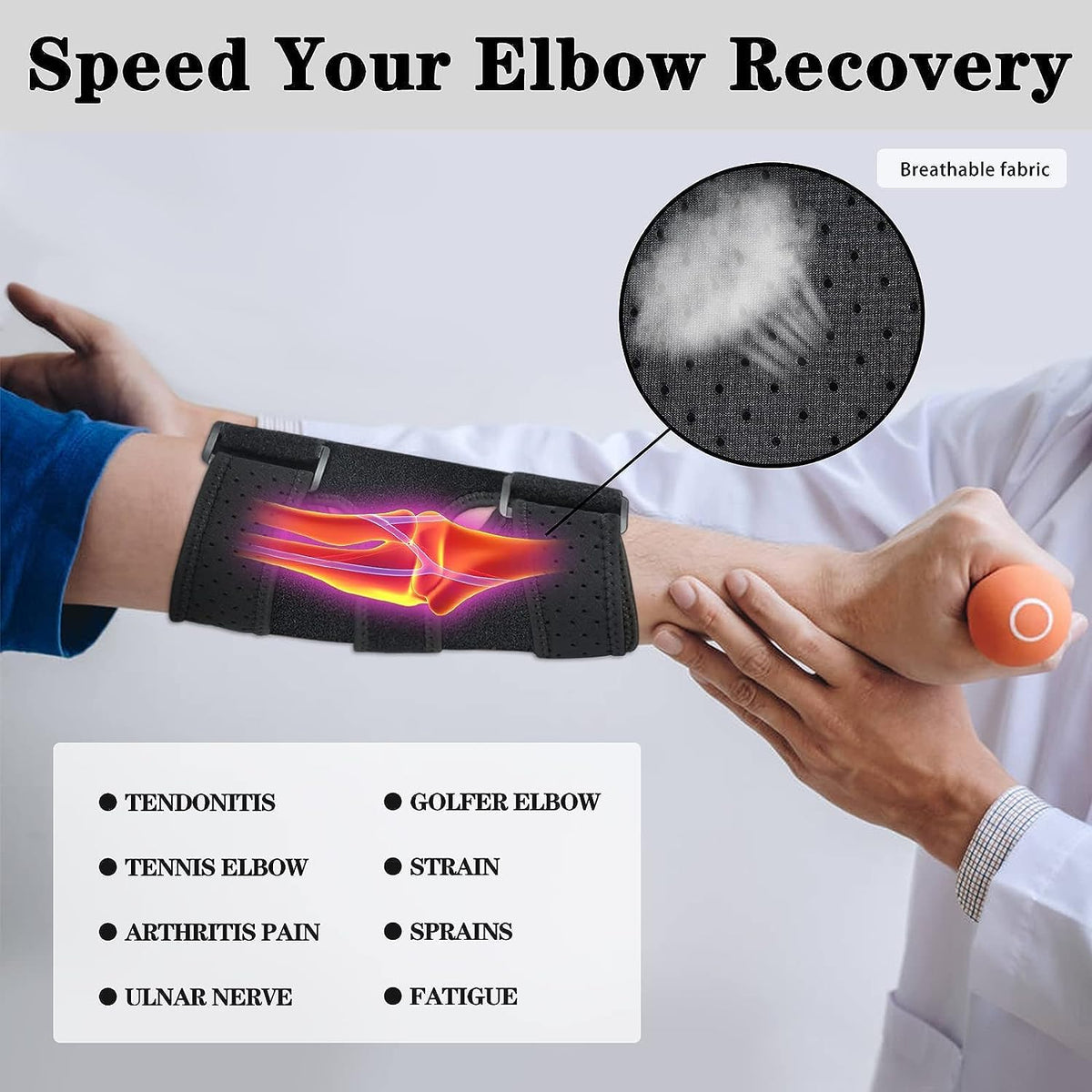Cubital Tunnel Elbow Brace,Ulnar Nerve Entrapment Brace,Elbow Splint