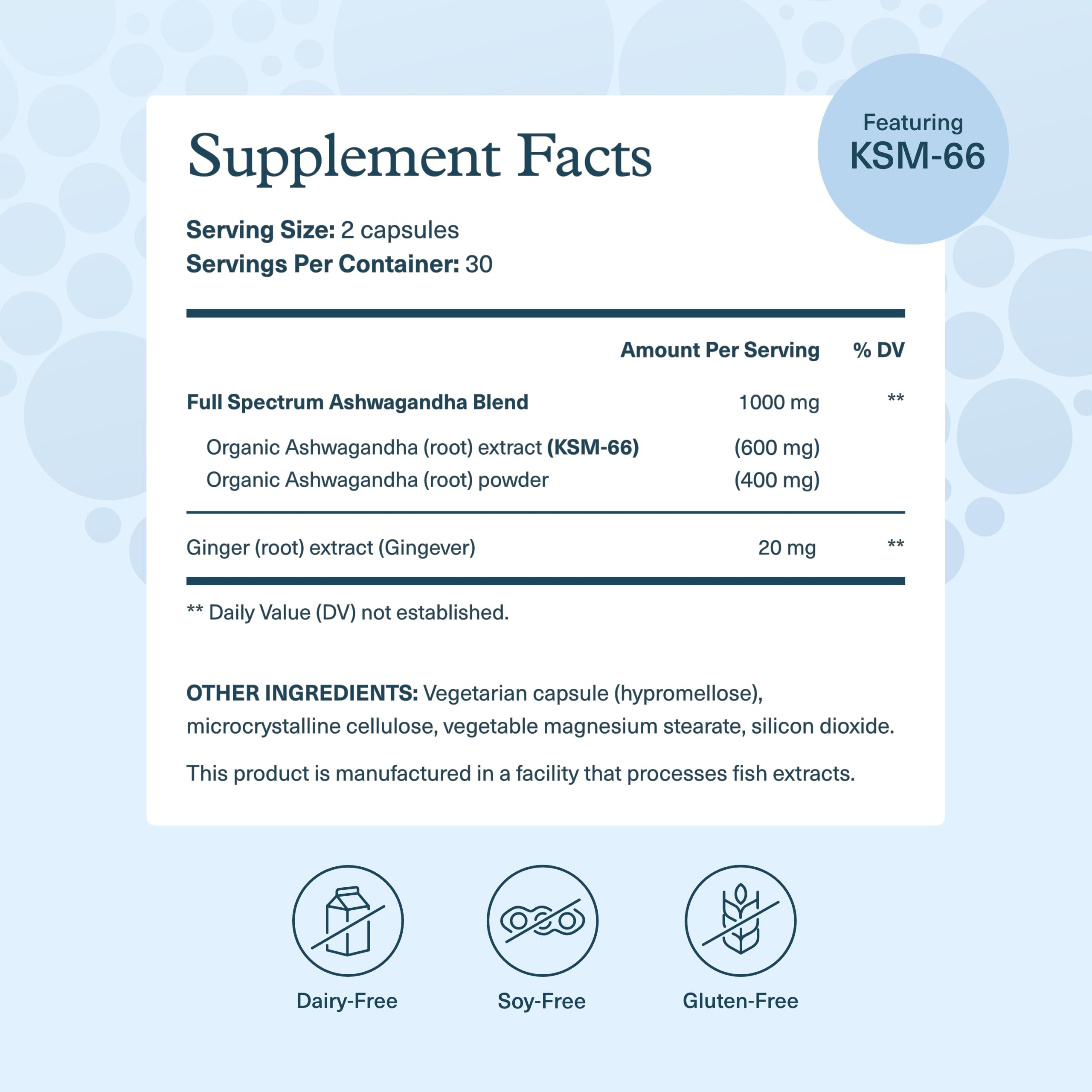 Youtheory Ashwagandha, 1,000 mg, 60 Vegetarian Capsules, 30-Day Supply | Stress and Cortisol Support Supplement*, Adaptogenic Herbal Blend with Organic KSM-66 Ashwagandha and Ginger