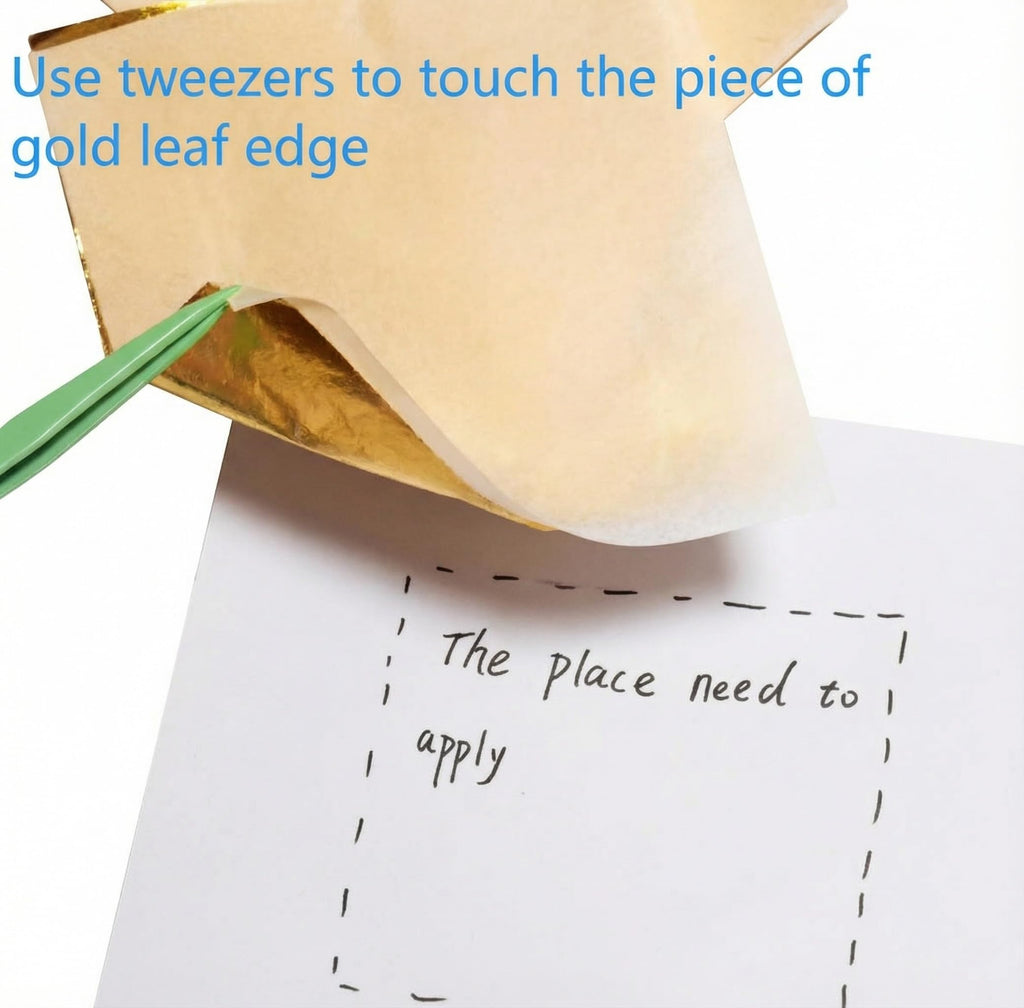 Homepal 100pcs Imitation Gold Leaf for Arts, Gilding Crafting, Painting, Furniture Decoration, Imitation Gold Foil Sheets 5.5" x 5.5"