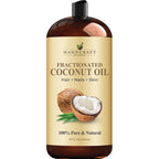 Handcraft Blends Fractionated Coconut Oil - 16 Fl Oz - 100% Pure and Natural - Premium Grade Carrier Oil for Skin, Hair and Body - Massage - Hair Tonic
