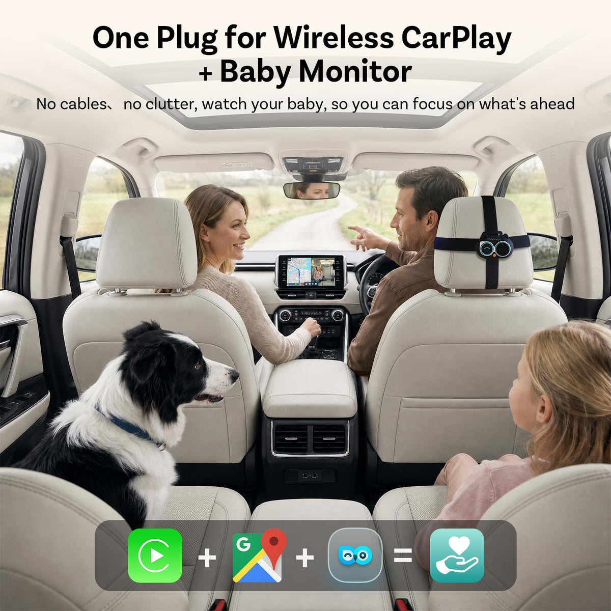 OTTOCAST Cabin Care Baby Car Camera & Wireless CarPlay Adapter