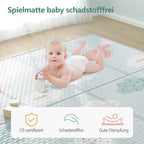 Buy now UANLAUO Foldable Baby Play Mat, Extra Large Waterproof Activity Playmats for Babies,Toddlers, Infants, Play & Tummy Time, Foam Baby Mat for Floor with Travel Bag (Cloud(71x59x0.4inch)) at indiglob india