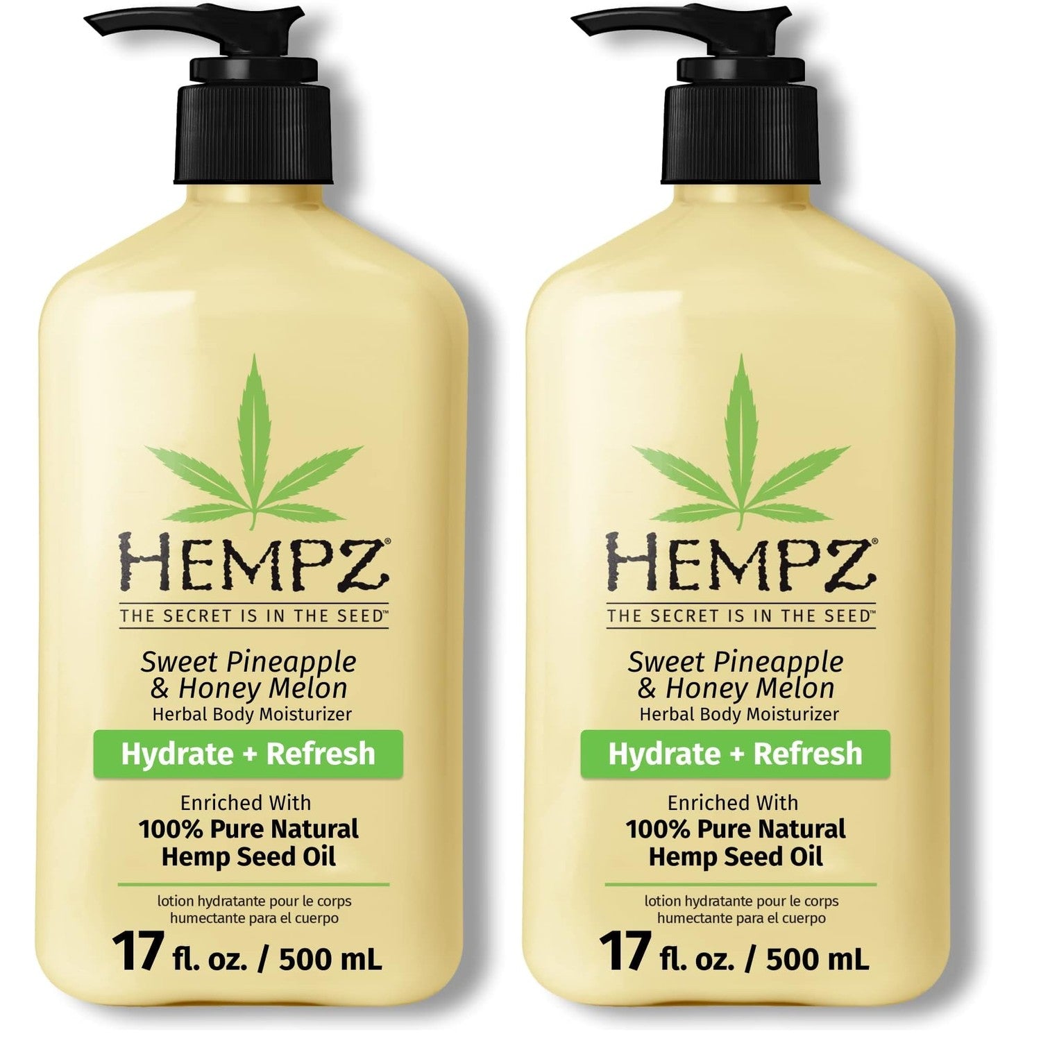 Buy now Hempz Original, Natural Hemp Seed Oil Body Moisturizer with Shea Butter and Ginseng, Original Scent, Floral Banana, 17 Fl.Oz ( Packaging may vary ) Sweet Pineapple & Honey Melon 17 Fl Oz (Pack of 2) at indiglob india