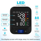Blood Pressure Monitor - Automatic Blood Pressure Machine for Home Use - Large Color Screen and Large Adjustable Cuff for Reliable Readings