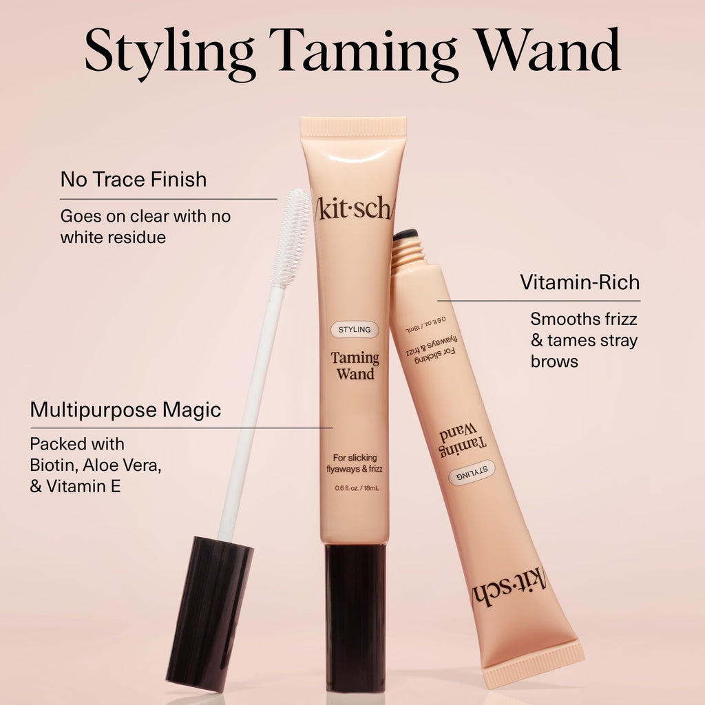 Kitsch Hair Taming Wand – With Biotin, Aloe & Vitamin E - 18mL | Fly Away Stick For Hair – Clear Hair Mascara for Flyaways, Baby Hair, Slick Back – Travel Size Hair Styling Products