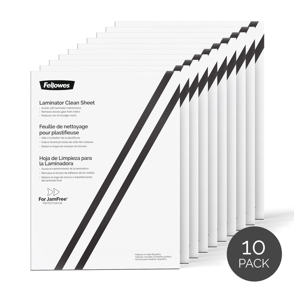 Buy now Fellowes Laminator Cleaning Sheets, 10 Pack, 8.5 x 11 in at indiglob india
