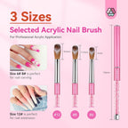 Buy now SAVILAND 3pcs Acrylic Nail Brush Set: Size 6,8,12 Professional Nail Brushes for Acrylic Application Acrylic Powder Nail Art Extension & 3D Carving Manicure Tools for Beginners Home DIY at indiglob india