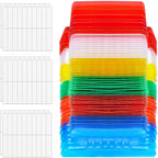 File Folder Tabs, 2 Inch Clear Multicolor Hanging Folder Tabs with Inserts