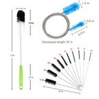 Set of 12 Tube Pipe Cleaners Brush Kit - Bottle & Long Straw Cleaning Tools