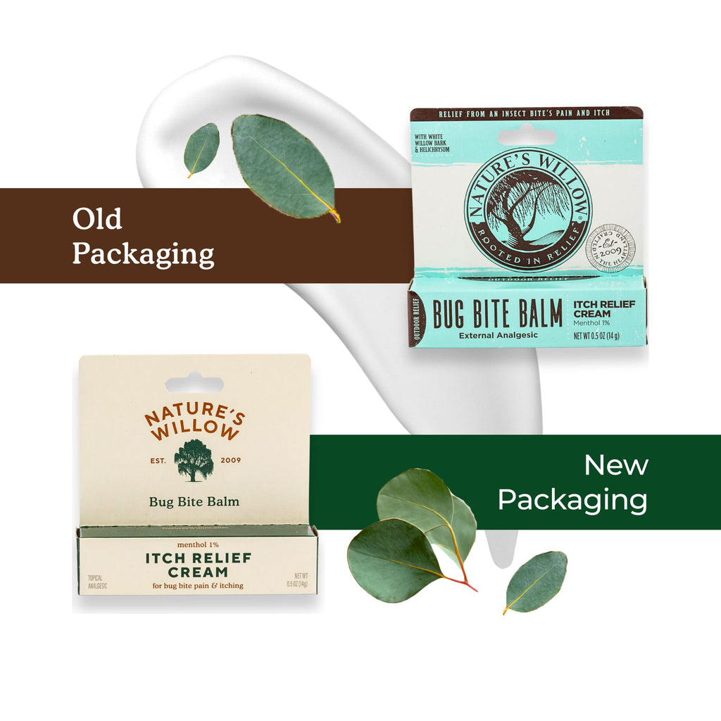 Nature's Willow Bug Bite Balm Natural Itch Relief Cream for Alleviating Insect Bite Irritation | Topical Willow Bark Cream with Essential Oils and Cooling Menthol | 0.5 fl oz