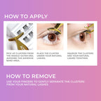 Kiss Impress Falsies Press On Self Adhesive Eyelashes, 12mm-14mm Glam Volume Press On Lashes, Black, No Glue Needed, Invisible Band, 20 Lash Clusters & Non-Stick Applicator - Spiky
