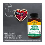 Country Life Target-Mins Calcium Magnesium Potassium, 180 Tablets | 500 mg calcium, 500 mg magnesium and 99 mg potassium per 2-tablet serving; certified gluten-free