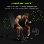 Adjustable Weight Bench for Home Gym, Foldable Workout Bench for Full Body Fitness Dumbbell Exercise, 600LBS Incline Decline Flat Bench with Resistance Bands for Strength Training