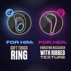 Trojan Dual Pleasure Vibrating Ring, Vibrator for Couples