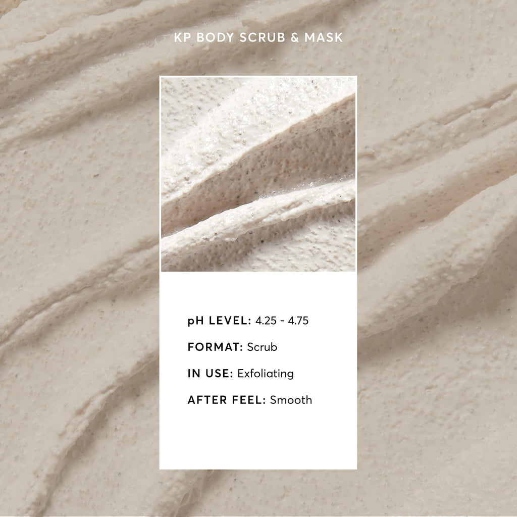 Naturium KP Body Scrub & Mask, AHA, BHA, PHA Exfoliants, 8 fl oz | Dead Skin Removal with Jojoba Esters, Glycolic & Salicylic Acid, for Smooth Texture & Clean Pores, Fragrance Free