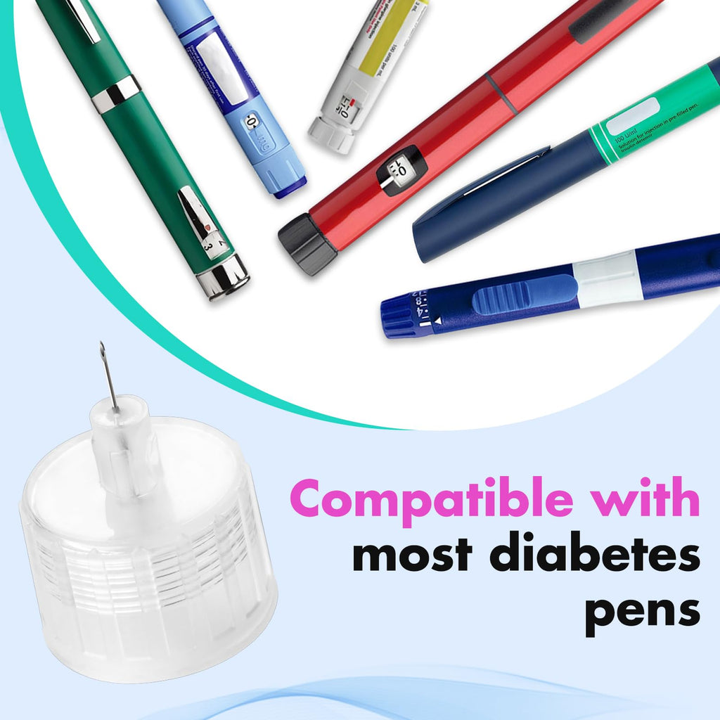 31G x 5mm(3/16") Pen Tips ，Universal Fit, Sterile，Ultra-Thin Wall Technology. Comfortable and Precise，100 Count