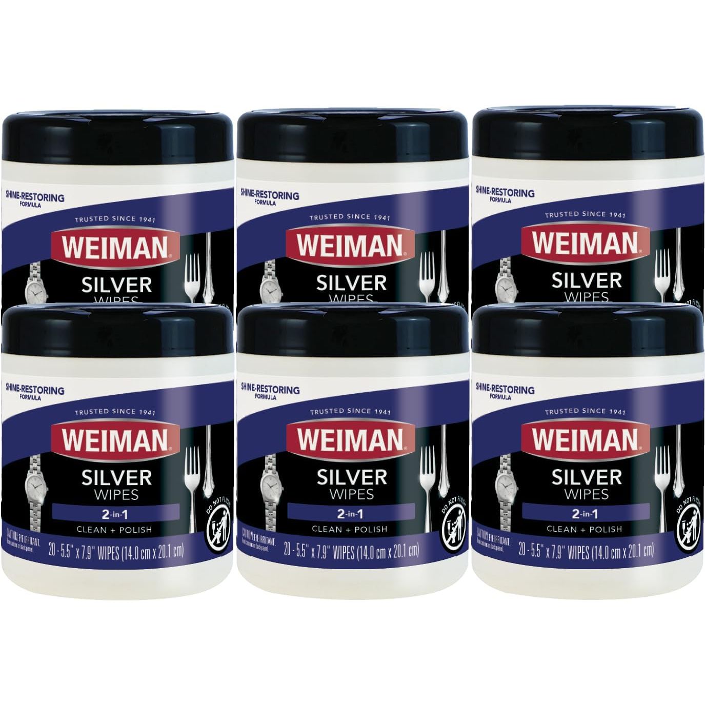 Buy now Weiman Jewelry Polish Cleaner, Tarnish Remover Wipes - 20 Count - Use on Silver Jewelry Antique Silver Gold Brass Copper and Aluminum 120 Count at indiglob india