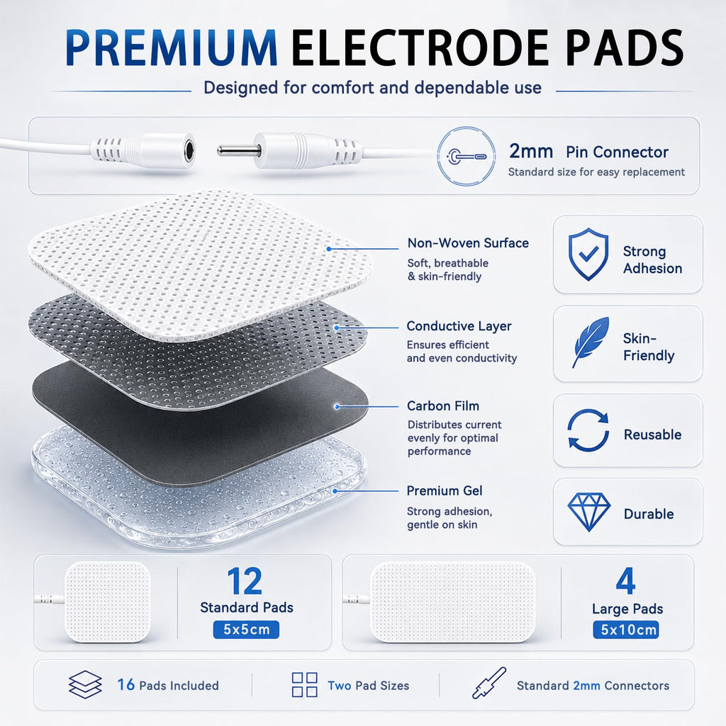 TENS EMS Unit Muscle Stimulator for Pain Relief,5-in-1 & 80 Modes 4 Channel 30 Intensity Electronic Pulse Massager,Large Color LCD Display with 16 Electrode Pads for Shoulder,Neck,Back,Sciatica