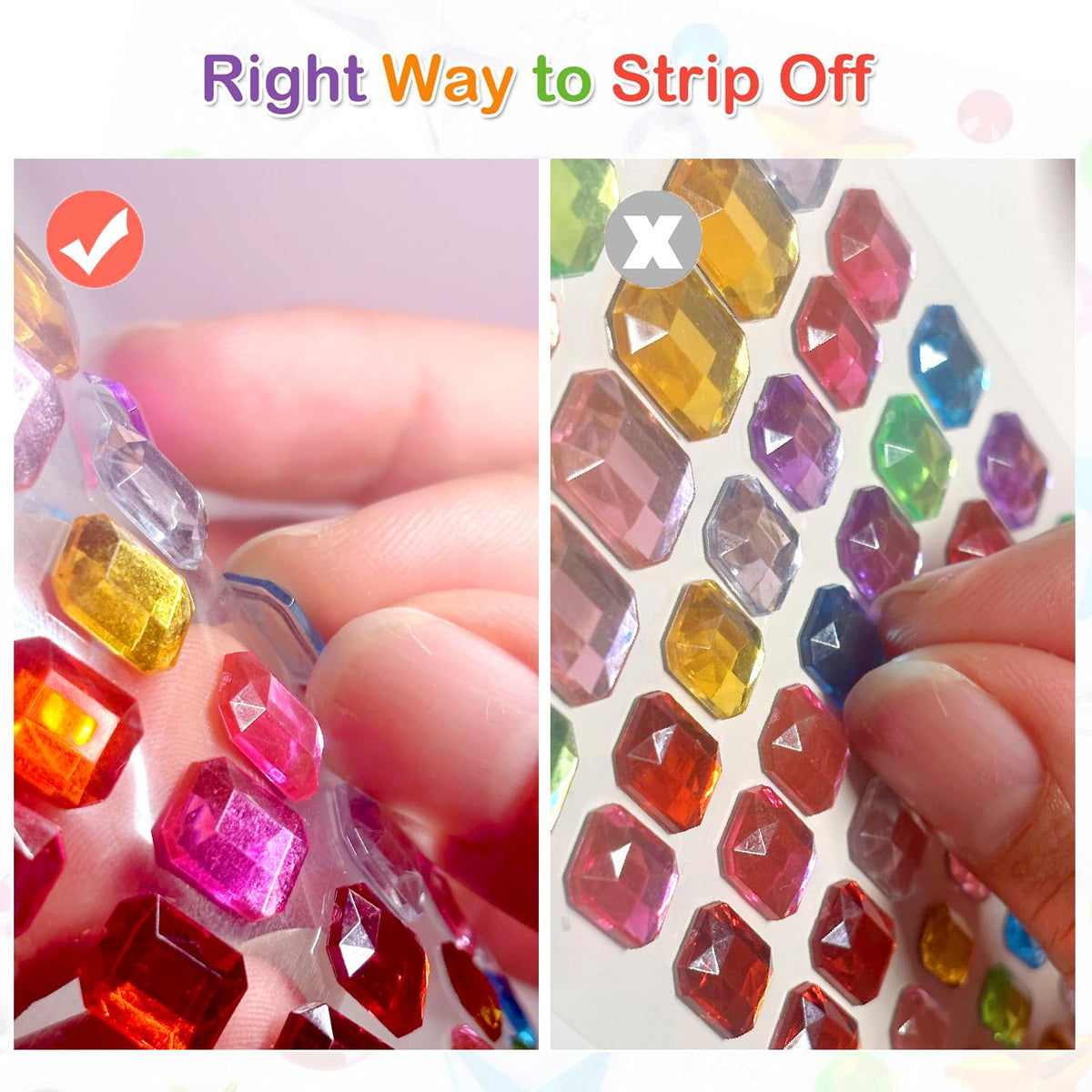 3165pcs Gem Stickers Crystal Crafts - self-Adhesive Stickers, Sticker Earrings, Children's Craft Supplies, Stickers in Various Shapes and Sizes.