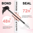 Eyelash Glue, Latex-Free Lash Bond and Seal | Lash Glue for Sensitive Eyes, Strong Hold Eyelash Cluster Adhesive for 48 Hours