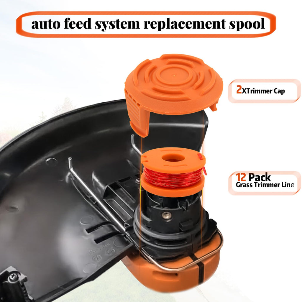 Trimmer Spool Line for Worx WA0010, 0.065 in Weed Eater String, 14 Pack