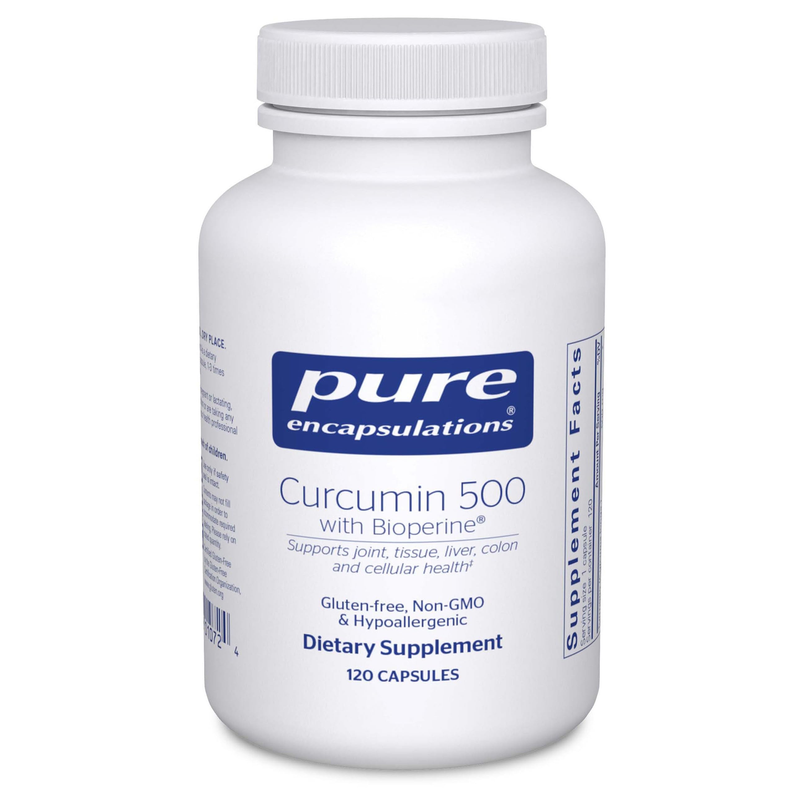 Pure Encapsulations Curcumin 500 with Bioperine, 60 Capsules | Antioxidant Supplement to Support Joints, Tissue, Liver, Colon and Cellular Health*, with Turmeric Curcumin and Bioperine