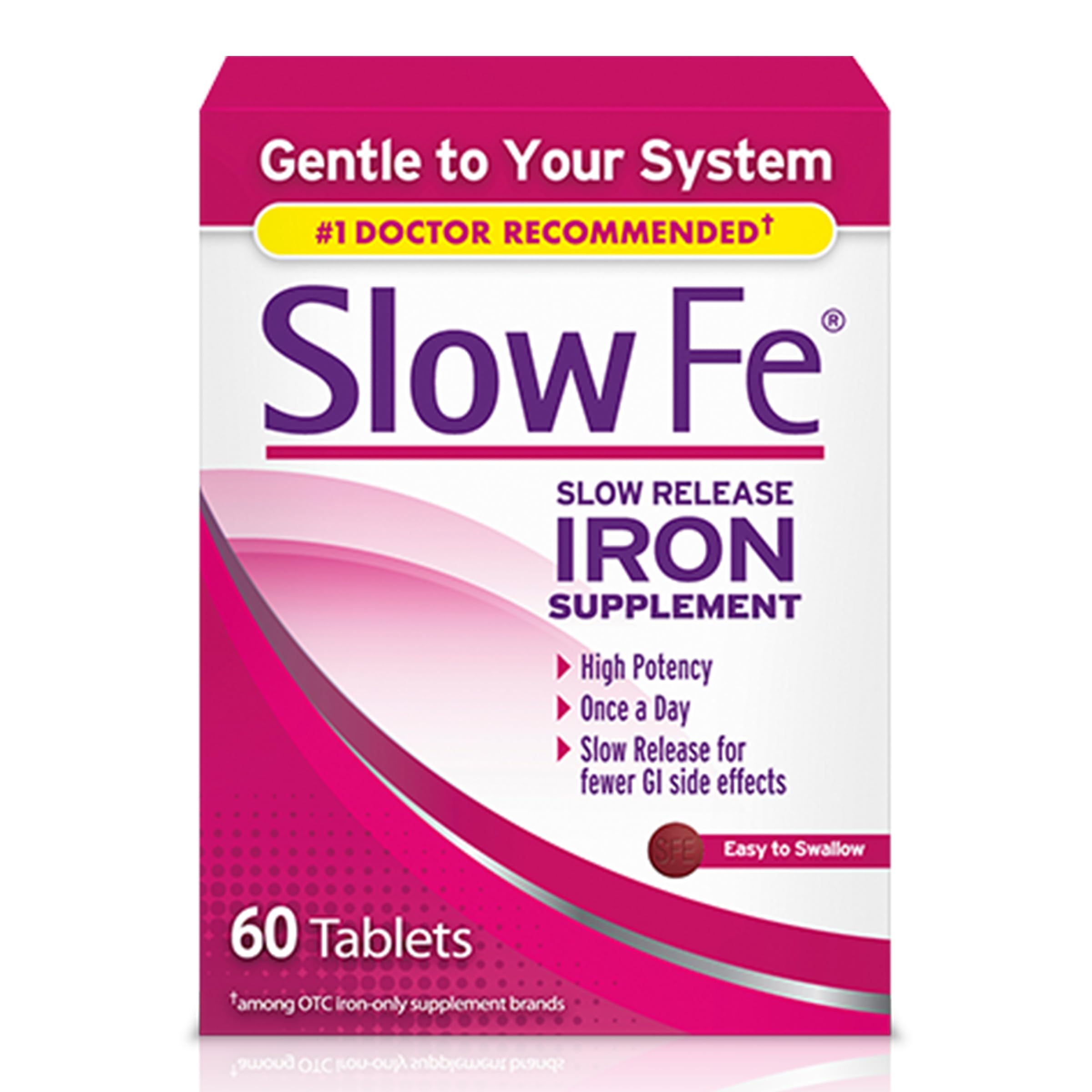 Slow Fe Slow Release Iron Supplement - 30 Tablets, Pack of 4
